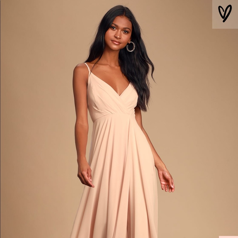 Lulu’s All About Love Blush Pink Bridesmaid Dress